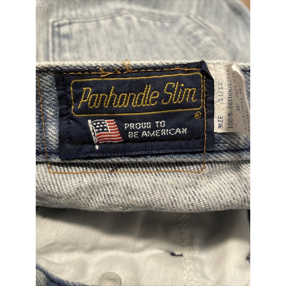 Vintage Cowgirl Panhandle Slim Jeans Womens Size 11/12 Light Denim Made in USA - Picture 9 of 9
